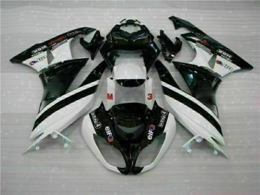 Carénage ZX6R 09-12 - Noir Blanc 3M Touch4
