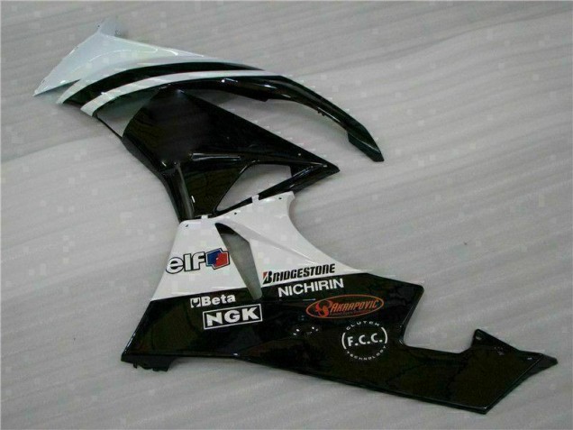 Carénage ZX6R 09-12 - Noir Blanc 3M Touch4