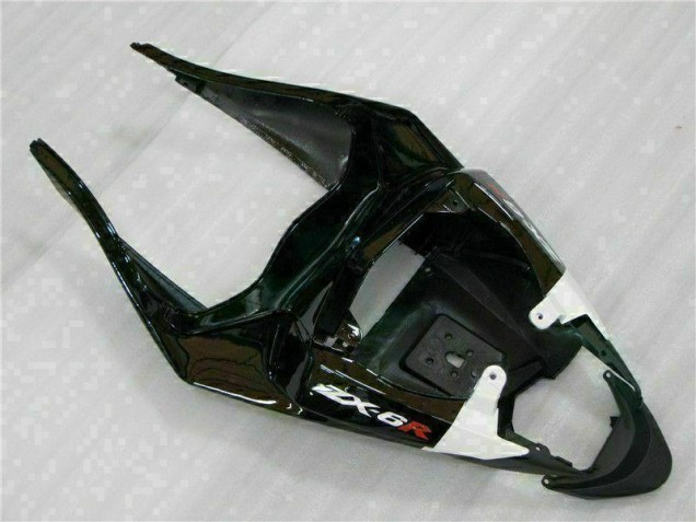 Carénage ZX6R 09-12 - Noir Blanc 3M Touch4