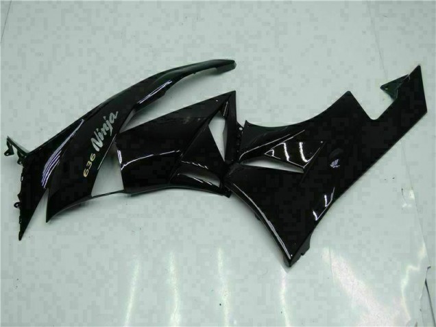 Carénage ZX6R 09-12 - Noir Blanc Ninja 636