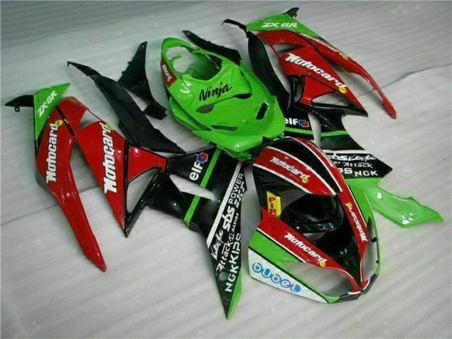 Carénage ZX6R 09-12 - Noir Rouge Vert card