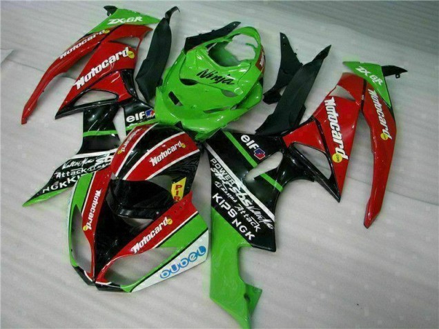 Carénage ZX6R 09-12 - Noir Rouge Vert card