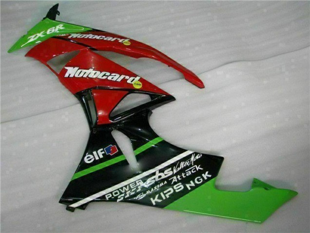 Carénage ZX6R 09-12 - Noir Rouge Vert card
