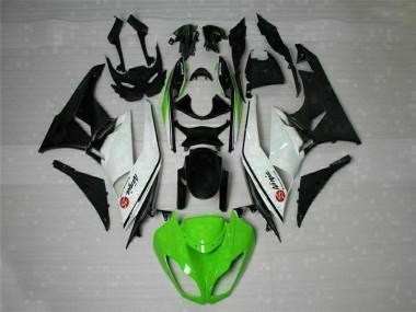 Carénage ZX6R 09-12 - Vert Noir Blanc 25
