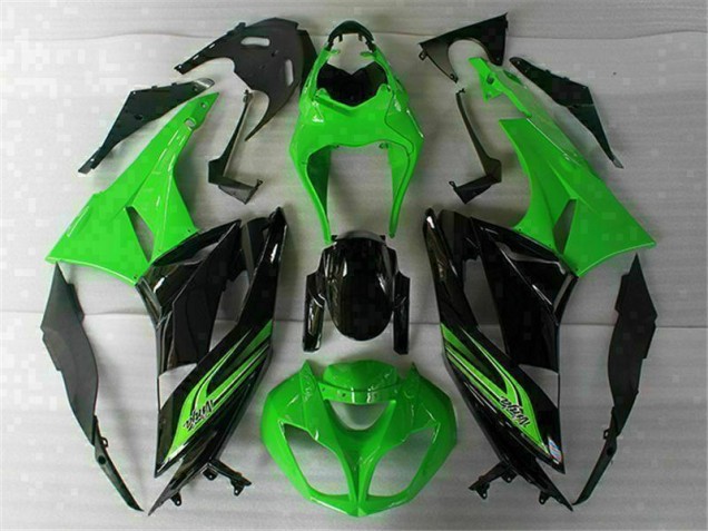 Carénage ZX6R 09-12 - Vert Noir Carénage ZX6R 09-12 - Vert Noir