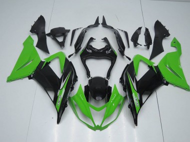 Carénage ZX6R 13-18 - Noir Vert 636