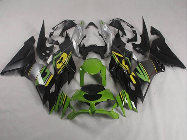 Carénage ZX6R 19-23 - Noir Vert Carénage ZX6R 19-23 - Noir Vert