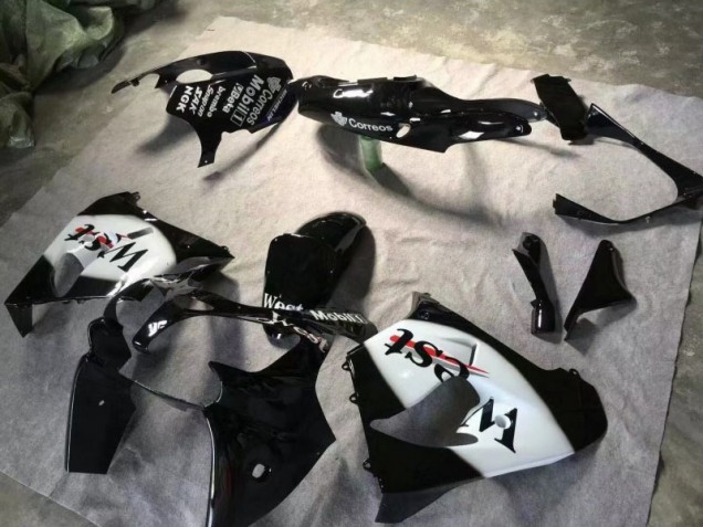 Carénage ZX9R 00-01 - Noir Brillant Blanc Carénage ZX9R 00-01 - Noir Brillant Blanc