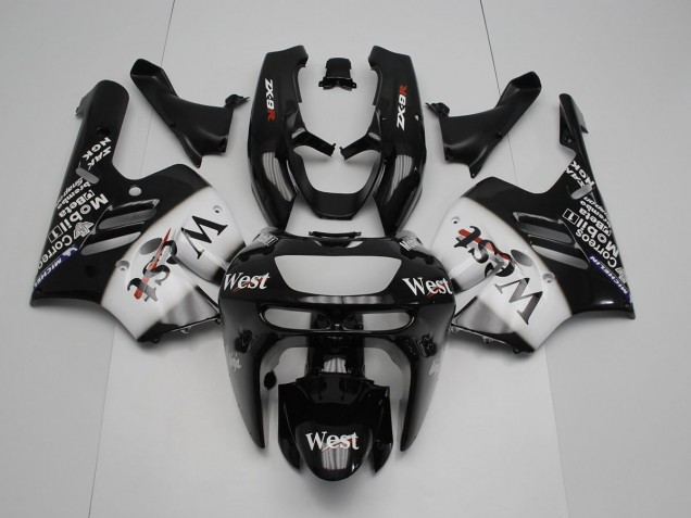 Carénage ZX9R 94-97 - Noir Blanc West Carénage ZX9R 94-97 - Noir Blanc West