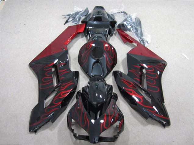 Carénages CBR 1000 RR 04-05 - Noir Rouge Flamme
