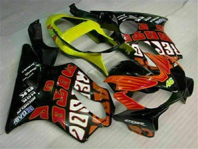 Carénages CBR 600 F4i 01-03 - Orange Noir Carénages CBR 600 F4i 01-03 - Orange Noir