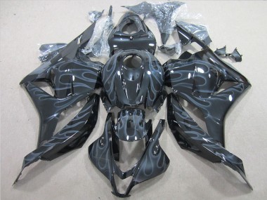 Carénages CBR 600 RR 09-12 - Noir Argent Flamme