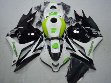 Carénages CBR 600 RR 09-12 - Noir Blanc Vert Hannspree