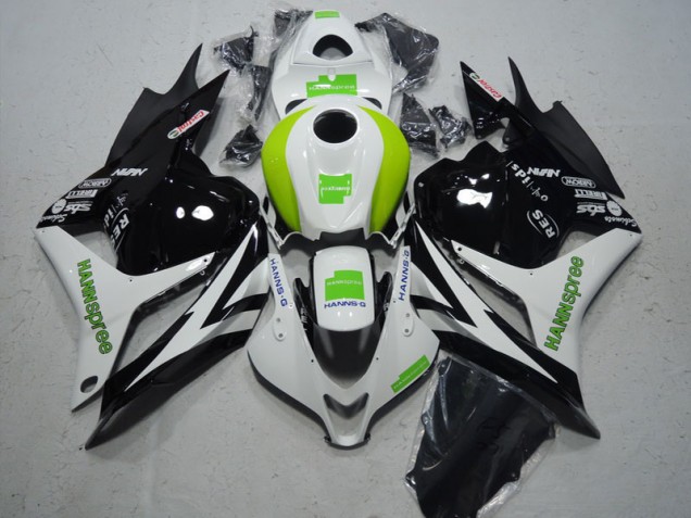 Carénages CBR 600 RR 09-12 - Noir Blanc Vert Hannspree