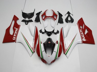 Carénages Ducati 1199 11-14 - Blanc Rouge