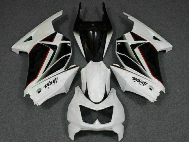 Carénages EX250 08-12 - Blanc Noir Ninja Carénages EX250 08-12 - Blanc Noir Ninja