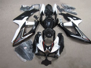 Carénages GSXR 600 K8 08-10 - Noir Blanc