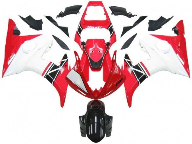 Carénages R6 03-05 - Rouge Blanc Noir Carénages R6 03-05 - Rouge Blanc Noir