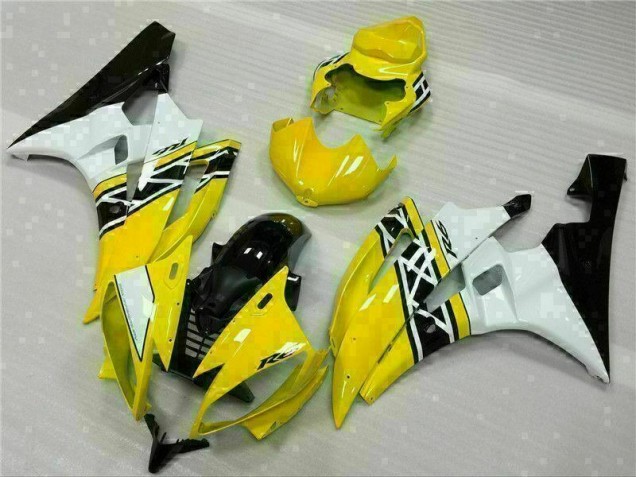 Carénages R6 06-07 - Jaune Blanc Noir Carénages R6 06-07 - Jaune Blanc Noir