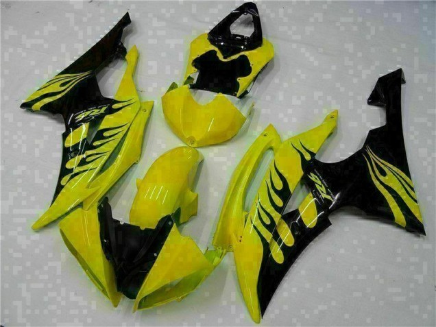 Carénages R6 08-16 - Jaune Noir Carénages R6 08-16 - Jaune Noir