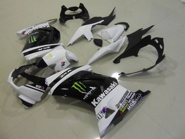 Carénages ZX 250R 08-12 - Noir Blanc Monster Carénages ZX 250R 08-12 - Noir Blanc Monster