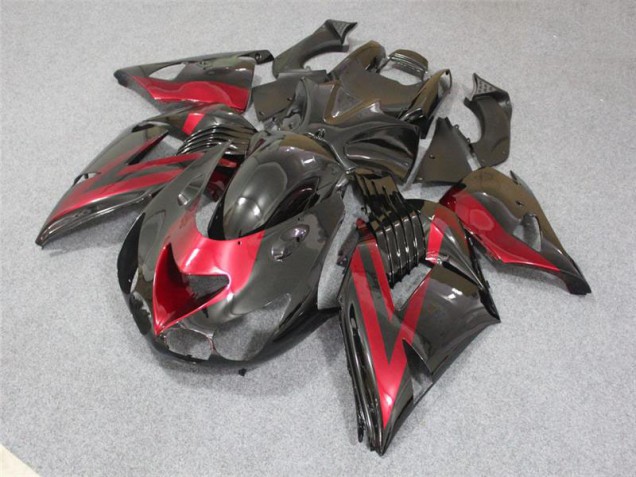Carénages ZX14R ZZR 1400 06-11 - Noir Rouge Carénages ZX14R ZZR 1400 06-11 - Noir Rouge