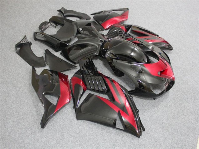 Carénages ZX14R ZZR 1400 06-11 - Noir Rouge Carénages ZX14R ZZR 1400 06-11 - Noir Rouge