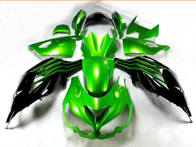 Carénages ZX14R ZZR 1400 12-21 - Noir Vert