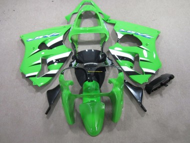 Carénages ZX6R 00-02 - Vert Noir Blanc