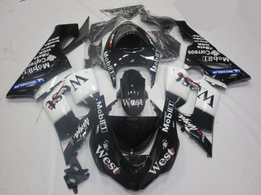 Carénages ZX6R 05-06 - Blanc Noir