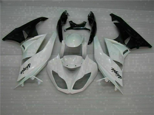 Carénages ZX6R 09-12 - Blanc Noir Carénages ZX6R 09-12 - Blanc Noir