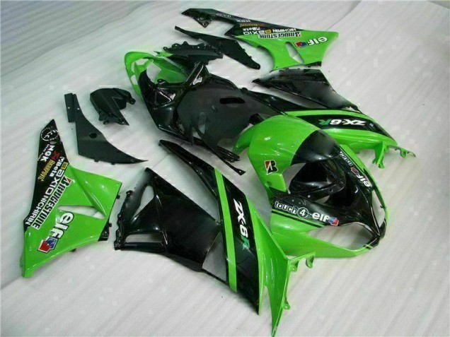 Carénages ZX6R 09-12 - Vert Noir