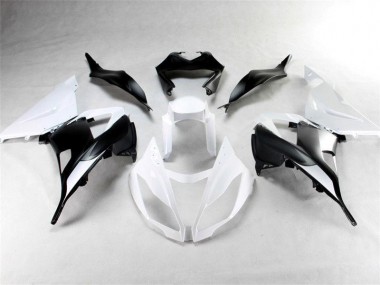 Carénages ZX6R 13-18 - Blanc Noir