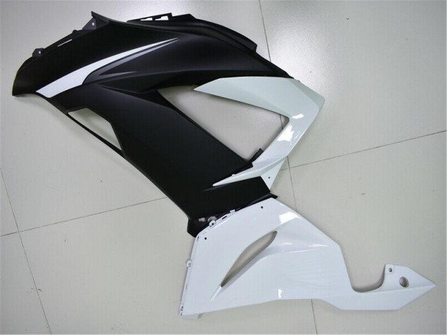 Carénages ZX6R 13-18 - Blanc Noir Carénages ZX6R 13-18 - Blanc Noir