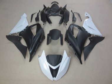 Carénages ZX6R 13-18 - Noir Blanc