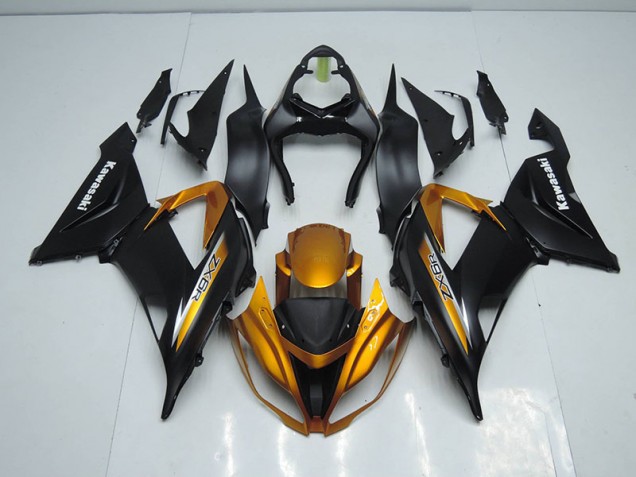 Carénages ZX6R 13-18 - Noir Or Carénages ZX6R 13-18 - Noir Or