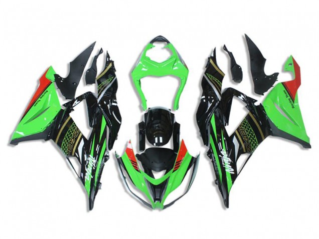 Carénages ZX6R 13-18 - Vert Noir