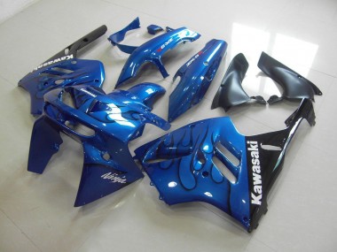 Carénages ZX9R 94-97 - Bleu Noir Flamme