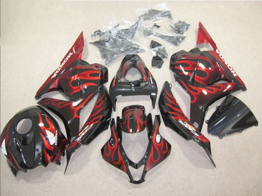 Carrosserie CBR 600 RR 09-12 - Noir Rouge Flamme