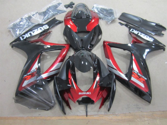 Carrosserie GSXR 600 K6 06-07 - Noir Rouge Carrosserie GSXR 600 K6 06-07 - Noir Rouge