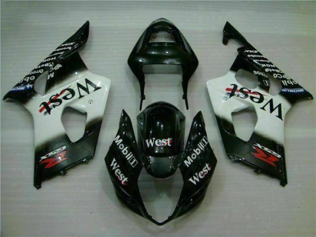 Kit Carénages Complet GSXR 1000 K3 03-04 - Blanc Noir Kit Carénages Complet GSXR 1000 K3 03-04 - Blanc Noir