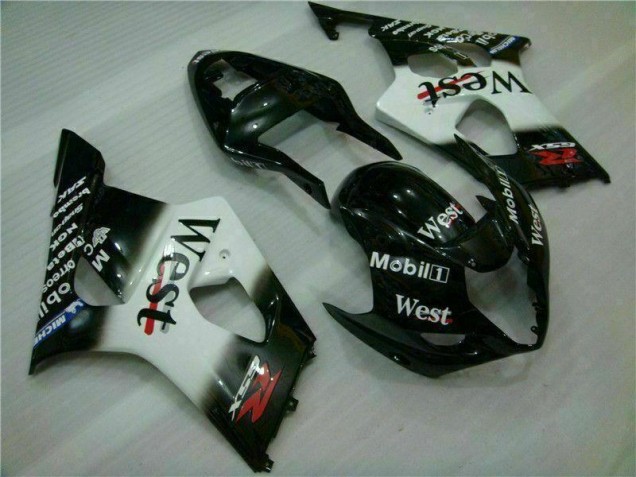 Kit Carénages Complet GSXR 1000 K3 03-04 - Blanc Noir Kit Carénages Complet GSXR 1000 K3 03-04 - Blanc Noir
