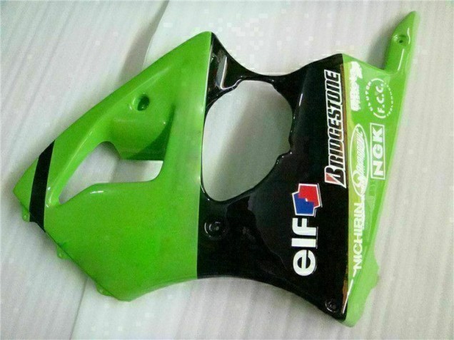 Kit Carénages Complet ZX6R 00-02 - Vert Noir