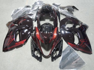 Kit Carénages & Plastique GSXR 1300 Hayabusa 08-19 - Noir Rouge