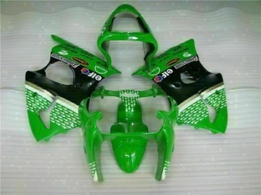 Kit Carénages & Plastique ZX6R 00-02 - Vert Noir