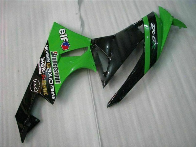 Kit Carénages ZX6R 09-12 - Noir Vert
