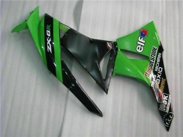 Kit Carénages ZX6R 09-12 - Noir Vert